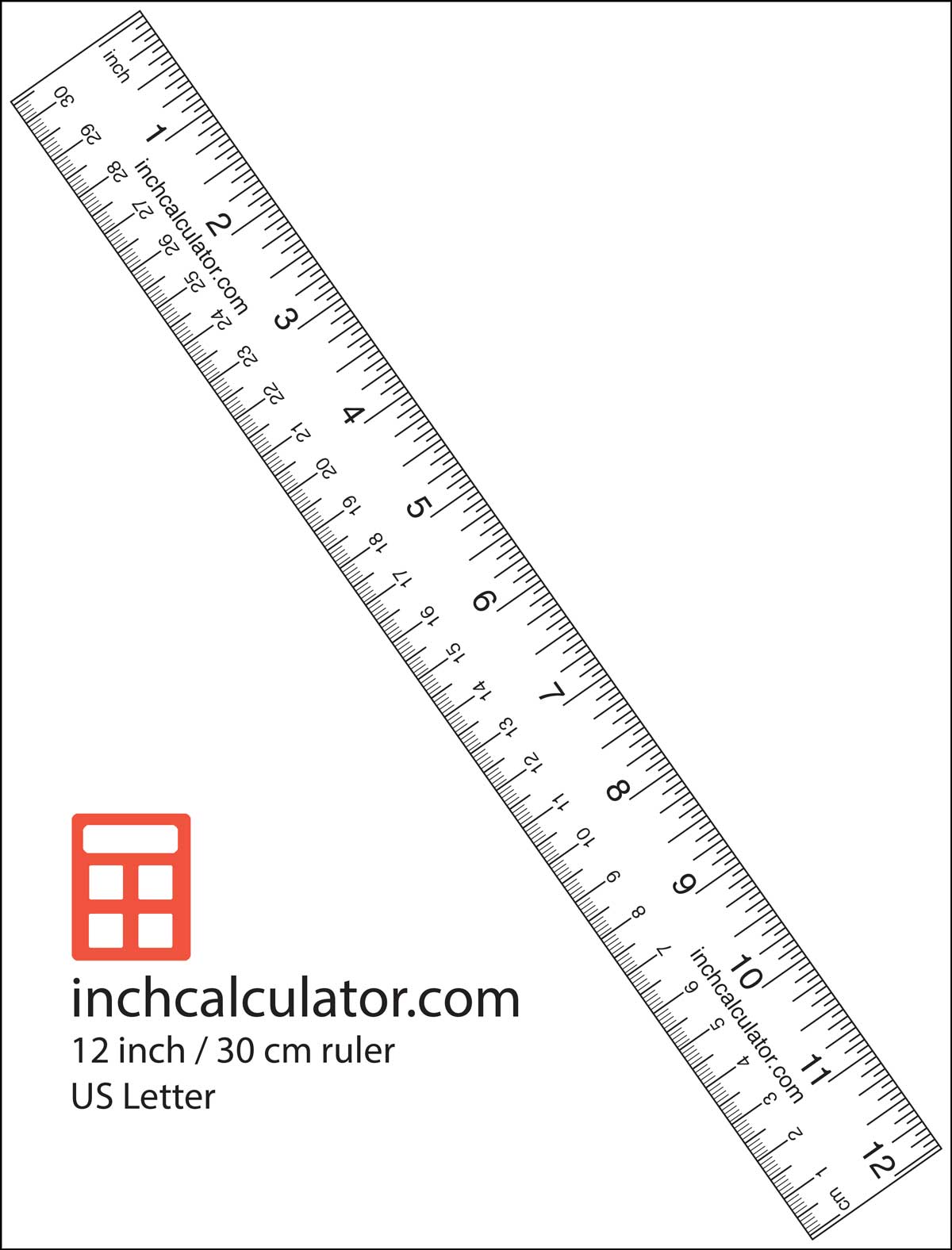 Print a paper ruler to take measurements when you don't have a tape measure or ruler
