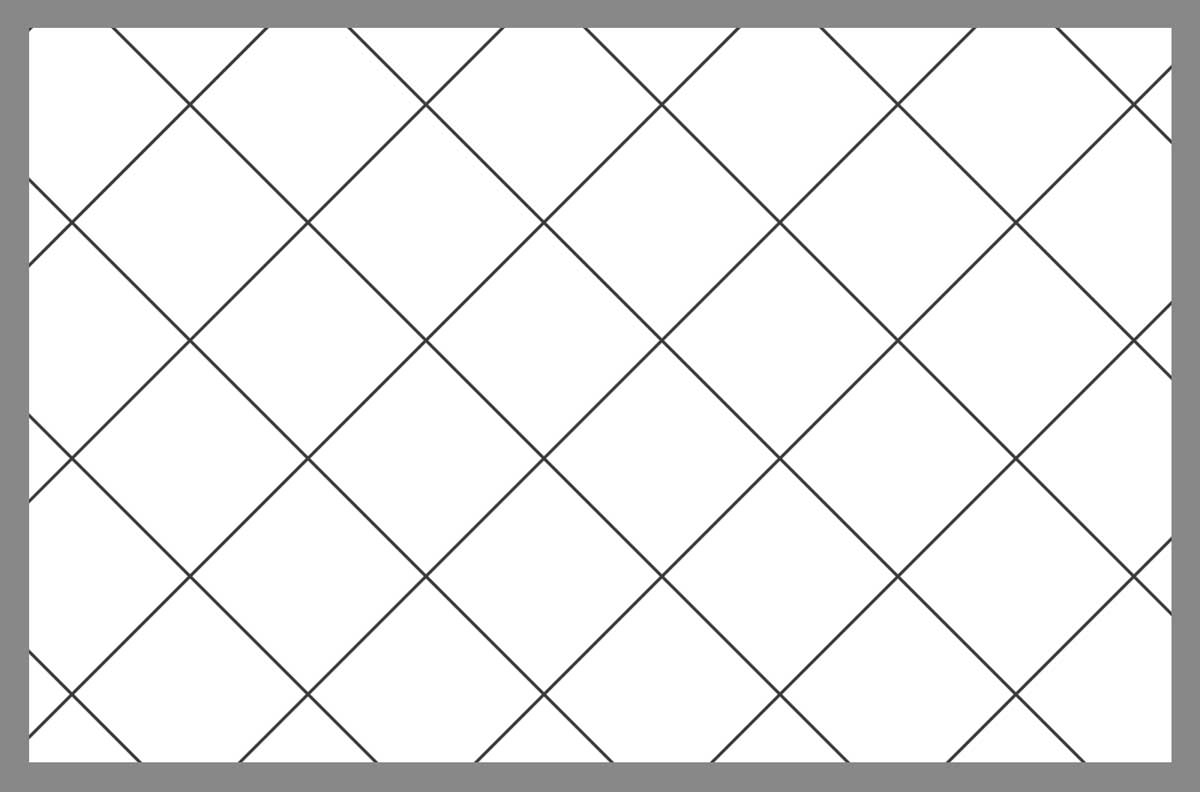 Tile layout using the diamond pattern