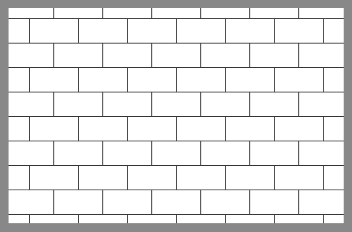 Tile layout using the running bond pattern