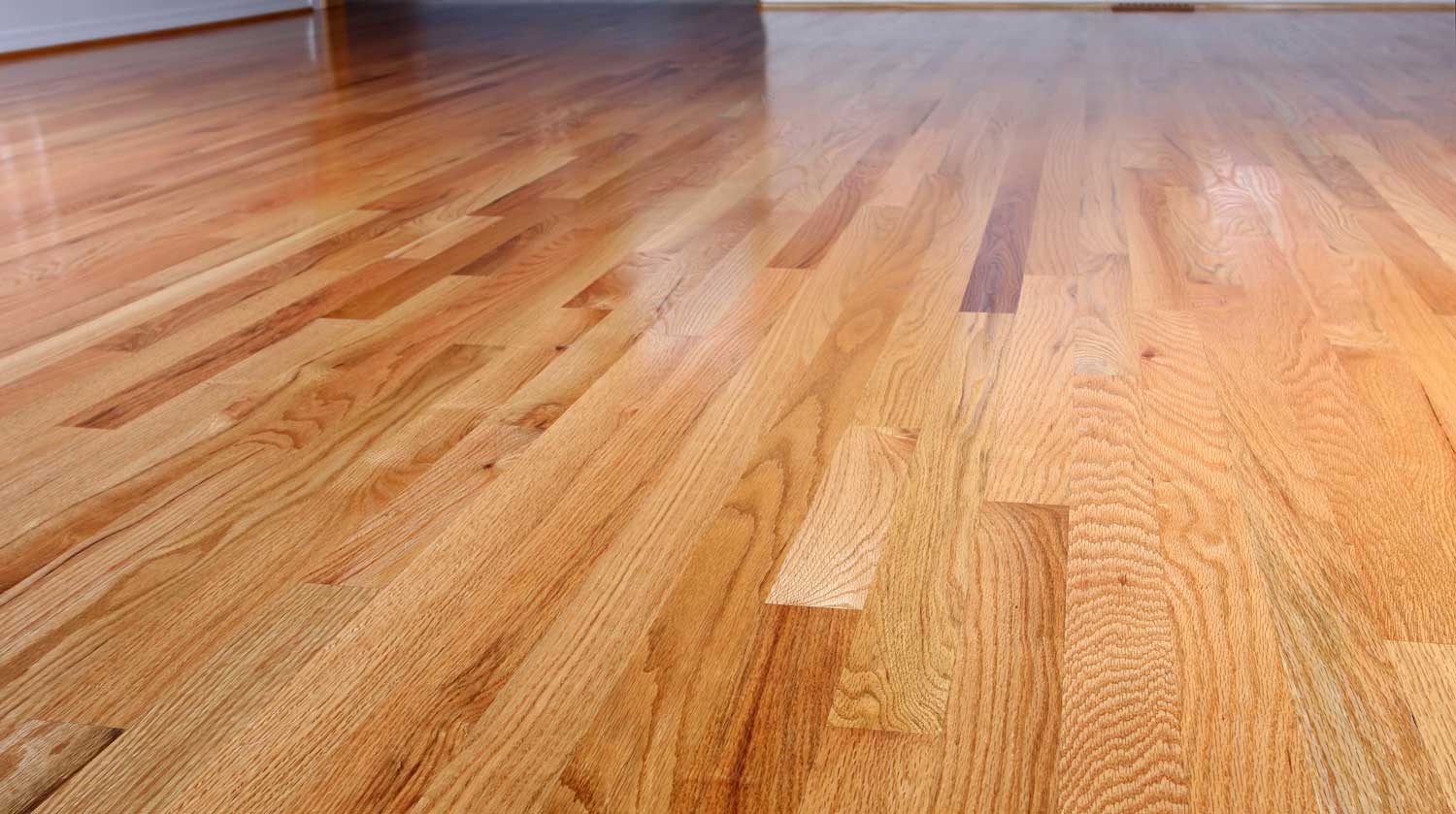 Newly refinished hardwood floor