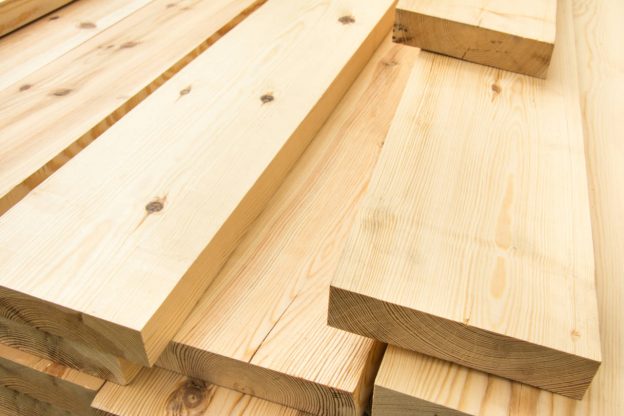 Stack of dimensional framing lumber