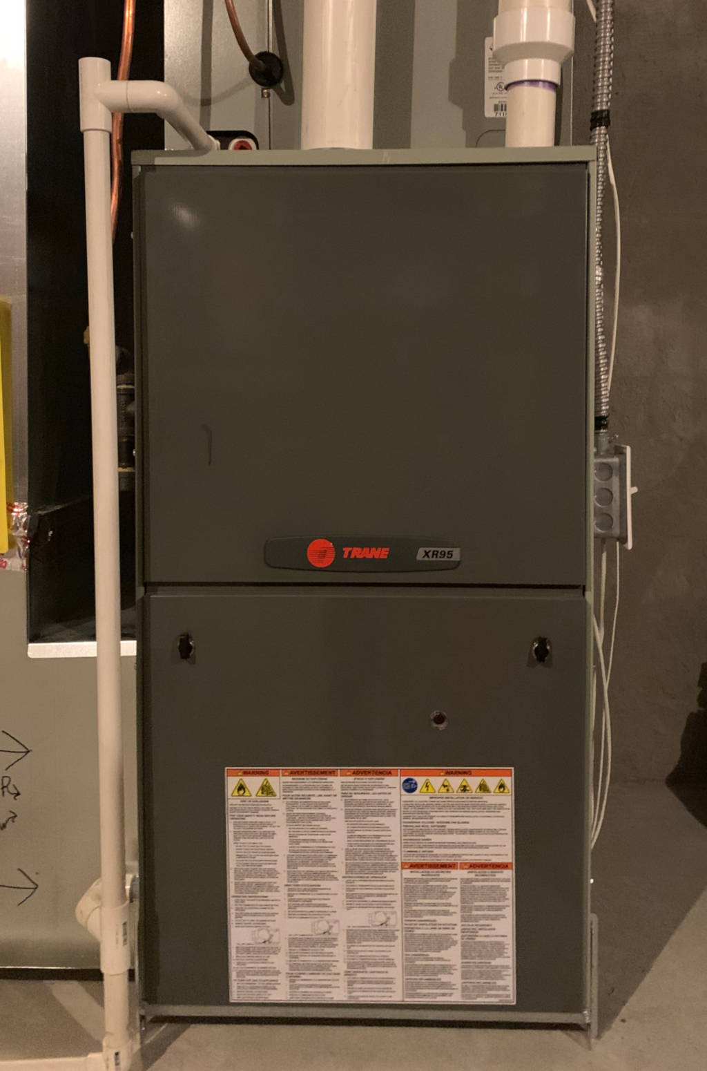 Furnace in a residential home
